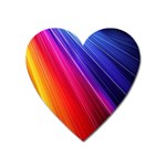 Multicolor Light Beam Line Rainbow Red Blue Orange Gold Purple Pink Heart Magnet Front