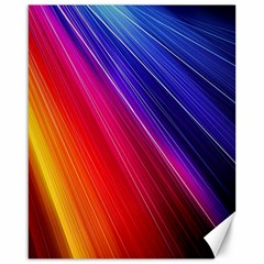 Multicolor Light Beam Line Rainbow Red Blue Orange Gold Purple Pink Canvas 16  X 20   by Mariart