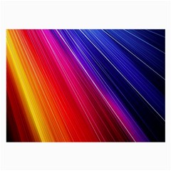 Multicolor Light Beam Line Rainbow Red Blue Orange Gold Purple Pink Large Glasses Cloth by Mariart