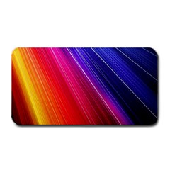 Multicolor Light Beam Line Rainbow Red Blue Orange Gold Purple Pink Medium Bar Mats by Mariart