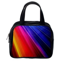 Multicolor Light Beam Line Rainbow Red Blue Orange Gold Purple Pink Classic Handbags (one Side) by Mariart