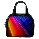 Multicolor Light Beam Line Rainbow Red Blue Orange Gold Purple Pink Classic Handbags (2 Sides) Back