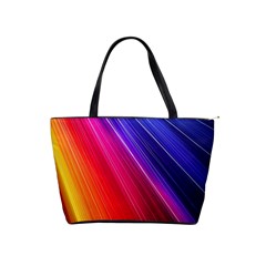 Multicolor Light Beam Line Rainbow Red Blue Orange Gold Purple Pink Shoulder Handbags by Mariart