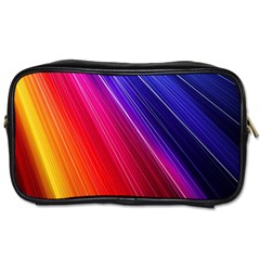 Multicolor Light Beam Line Rainbow Red Blue Orange Gold Purple Pink Toiletries Bags 2-side by Mariart