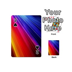 Multicolor Light Beam Line Rainbow Red Blue Orange Gold Purple Pink Playing Cards 54 (mini)  by Mariart