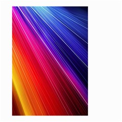 Multicolor Light Beam Line Rainbow Red Blue Orange Gold Purple Pink Small Garden Flag (two Sides) by Mariart