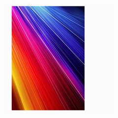 Multicolor Light Beam Line Rainbow Red Blue Orange Gold Purple Pink Large Garden Flag (two Sides) by Mariart