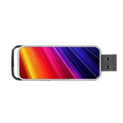 Multicolor Light Beam Line Rainbow Red Blue Orange Gold Purple Pink Portable Usb Flash (two Sides) by Mariart