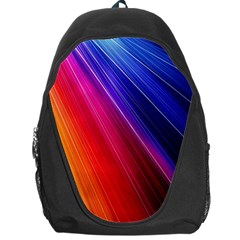 Multicolor Light Beam Line Rainbow Red Blue Orange Gold Purple Pink Backpack Bag by Mariart