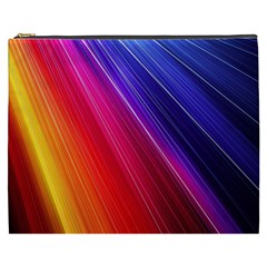 Multicolor Light Beam Line Rainbow Red Blue Orange Gold Purple Pink Cosmetic Bag (xxxl)  by Mariart