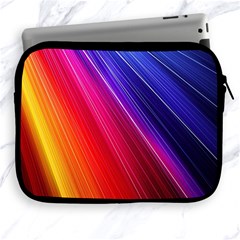 Multicolor Light Beam Line Rainbow Red Blue Orange Gold Purple Pink Apple Ipad 2/3/4 Zipper Cases by Mariart