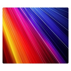 Multicolor Light Beam Line Rainbow Red Blue Orange Gold Purple Pink Double Sided Flano Blanket (small) 