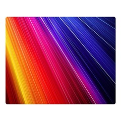 Multicolor Light Beam Line Rainbow Red Blue Orange Gold Purple Pink Double Sided Flano Blanket (large) 