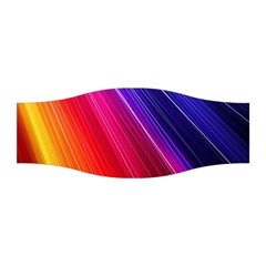 Multicolor Light Beam Line Rainbow Red Blue Orange Gold Purple Pink Stretchable Headband by Mariart