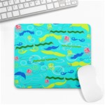 Mustache Jellyfish Blue Water Sea Beack Swim Blue Large Mousepads Front