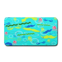 Mustache Jellyfish Blue Water Sea Beack Swim Blue Medium Bar Mats by Mariart