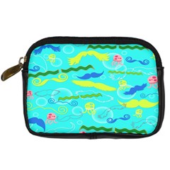 Mustache Jellyfish Blue Water Sea Beack Swim Blue Digital Camera Cases by Mariart