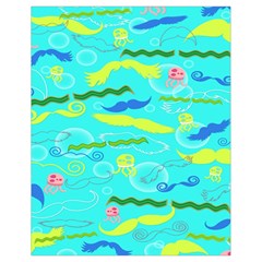 Mustache Jellyfish Blue Water Sea Beack Swim Blue Drawstring Bag (small) by Mariart