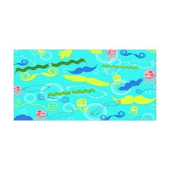 Mustache Jellyfish Blue Water Sea Beack Swim Blue Yoga Headband by Mariart