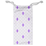 Purple White Hexagon Dots Jewelry Bag Front