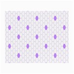 Purple White Hexagon Dots Small Glasses Cloth (2-Side) Front