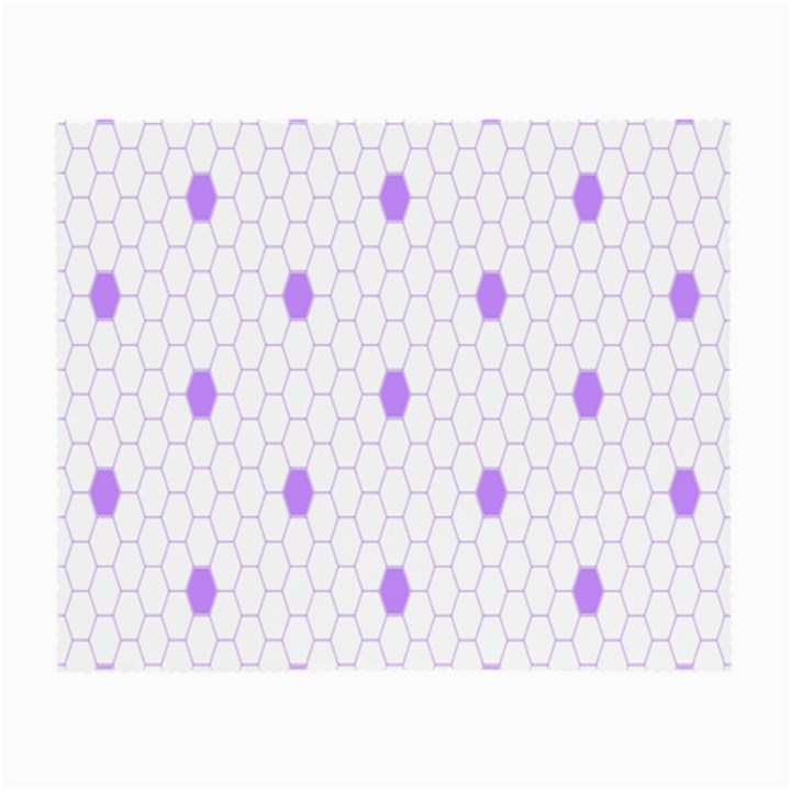 Purple White Hexagon Dots Small Glasses Cloth (2-Side)