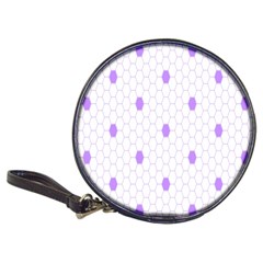 Purple White Hexagon Dots Classic 20-cd Wallets by Mariart