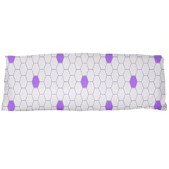 Purple White Hexagon Dots Body Pillow Case Dakimakura (two Sides) by Mariart