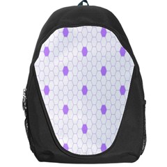 Purple White Hexagon Dots Backpack Bag by Mariart