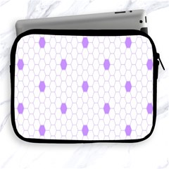 Purple White Hexagon Dots Apple Ipad 2/3/4 Zipper Cases by Mariart