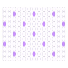 Purple White Hexagon Dots Double Sided Flano Blanket (small)  by Mariart