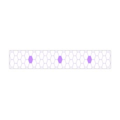 Purple White Hexagon Dots Flano Scarf (mini) by Mariart