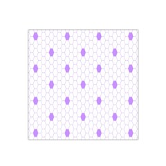 Purple White Hexagon Dots Satin Bandana Scarf by Mariart