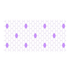 Purple White Hexagon Dots Satin Wrap by Mariart