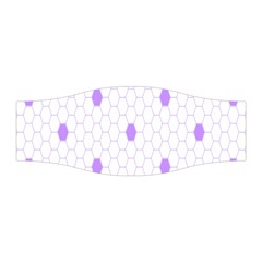 Purple White Hexagon Dots Stretchable Headband by Mariart