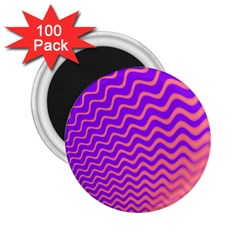 Original Resolution Wave Waves Chevron Pink Purple 2 25  Magnets (100 Pack) 