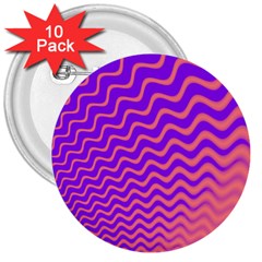 Original Resolution Wave Waves Chevron Pink Purple 3  Buttons (10 Pack)  by Mariart