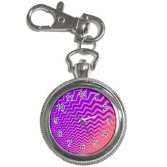 Original Resolution Wave Waves Chevron Pink Purple Key Chain Watches by Mariart