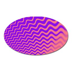 Original Resolution Wave Waves Chevron Pink Purple Oval Magnet