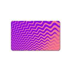 Original Resolution Wave Waves Chevron Pink Purple Magnet (name Card) by Mariart