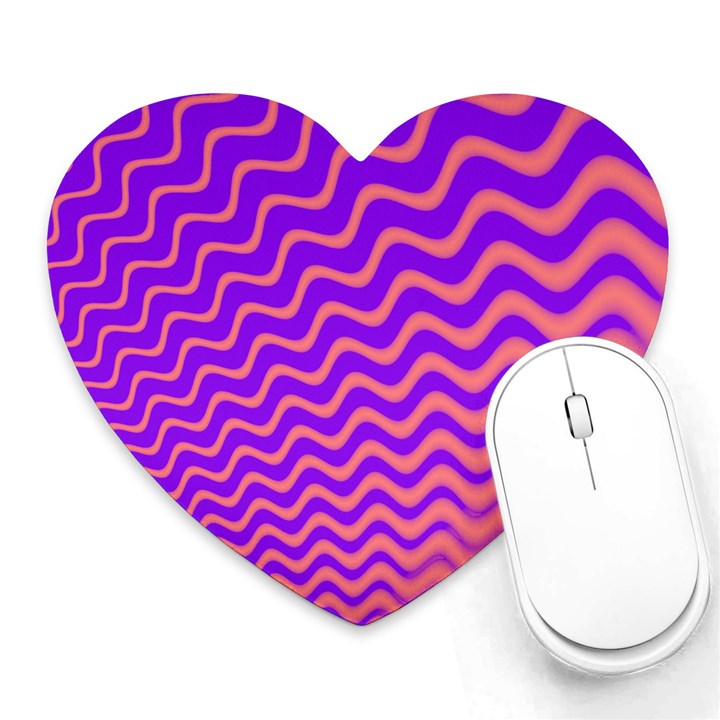 Original Resolution Wave Waves Chevron Pink Purple Heart Mousepads