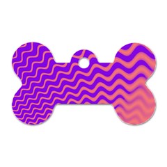 Original Resolution Wave Waves Chevron Pink Purple Dog Tag Bone (one Side) by Mariart