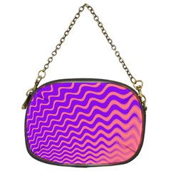 Original Resolution Wave Waves Chevron Pink Purple Chain Purses (two Sides) 