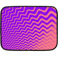 Original Resolution Wave Waves Chevron Pink Purple Fleece Blanket (mini) by Mariart