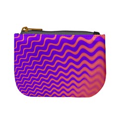 Original Resolution Wave Waves Chevron Pink Purple Mini Coin Purses by Mariart