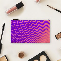 Original Resolution Wave Waves Chevron Pink Purple Cosmetic Bag (small)  by Mariart