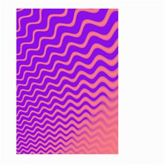 Original Resolution Wave Waves Chevron Pink Purple Large Garden Flag (two Sides) by Mariart