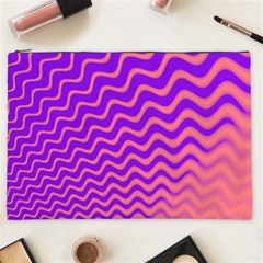 Original Resolution Wave Waves Chevron Pink Purple Cosmetic Bag (xxl) 