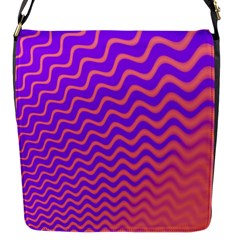 Original Resolution Wave Waves Chevron Pink Purple Flap Messenger Bag (s) by Mariart