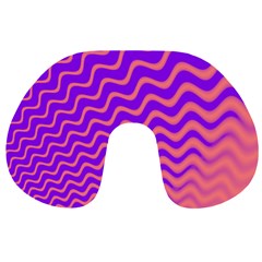 Original Resolution Wave Waves Chevron Pink Purple Travel Neck Pillows by Mariart